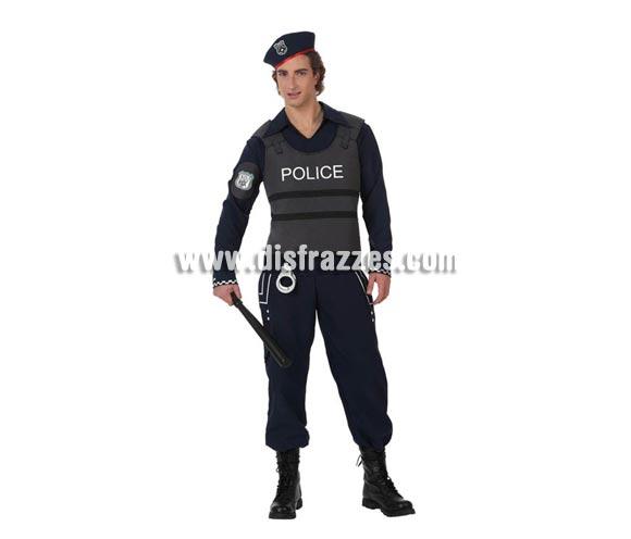 Foto Disfraz Policía con chaleco antibalas hombre M-L