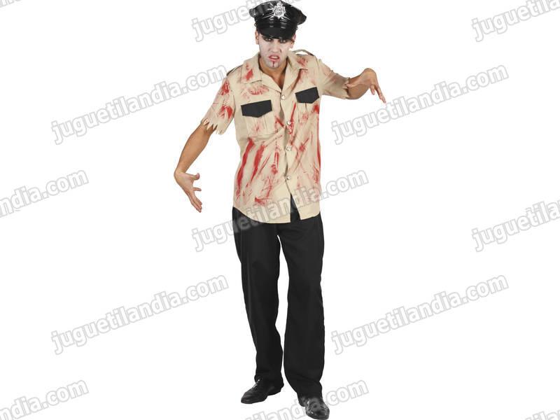Foto Disfraz policia sangriento hombre talla xl
