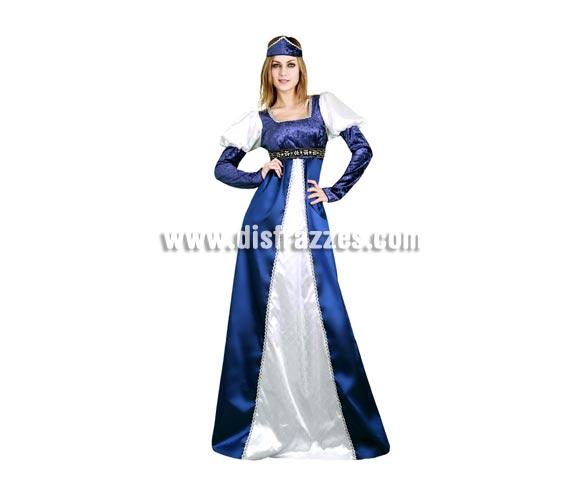 Foto Disfraz Princesa Medieval Azul y Blanco para mujer