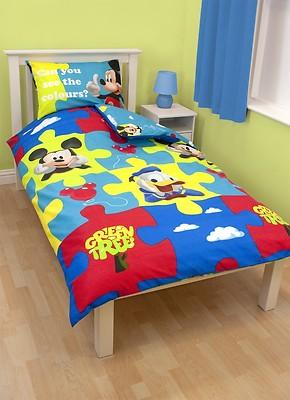 Foto Disney Mickey Mouse Puzzle Funda Nordica Juego Cama 90 Ropa Sabanas Edredon Nino