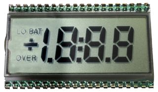 Foto display, 7 segment, 3 1/2, 12.54mm; LCD-S3X1C50TR/C