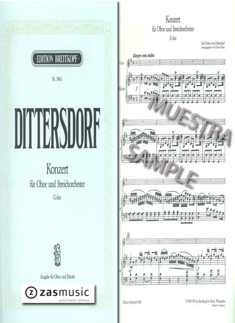 Foto dittersdorf, karl ditters von (1739-1799): concerto for oboe
