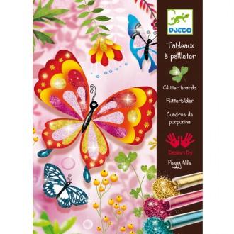 Foto Djeco Cuadros con purpurina mariposas