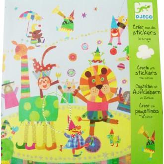 Foto Djeco Juego de pegatinas stickers el circo
