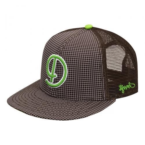 Foto Djinns Needle Check Deep Fitted Trucker gorra oscuro marrón