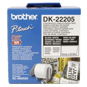 Foto DK-22205 Continue Lengte Tape: 62 mm Thermisch papier wit (30.48m)