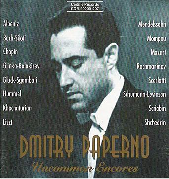 Foto Dmitry Paperno: Uncommon Encores CD