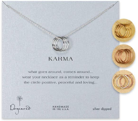 Foto Dogeared Joyas de la mujer Triple Karma Ring Necklace K1GG200100300