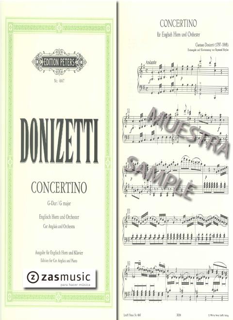Foto donizetti, gaetano: concertino g major engl. horn u klav.