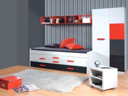Foto Dormitorio juvenil con cama doble