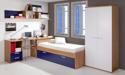 Foto Dormitorio juvenil en arce, cerezo o blanco modelo orense