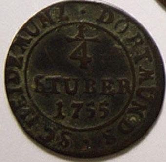Foto Dortmund,Deutschland, 1/4 Stüber 1755