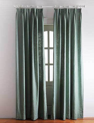 Foto (Dos paneles) sage ropa tradicional forrado cortinas