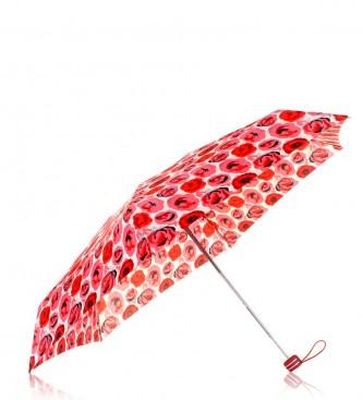 Foto Dots & squirrel. Mini-Paraguas plegable FLOR rojo-Abertura manual-