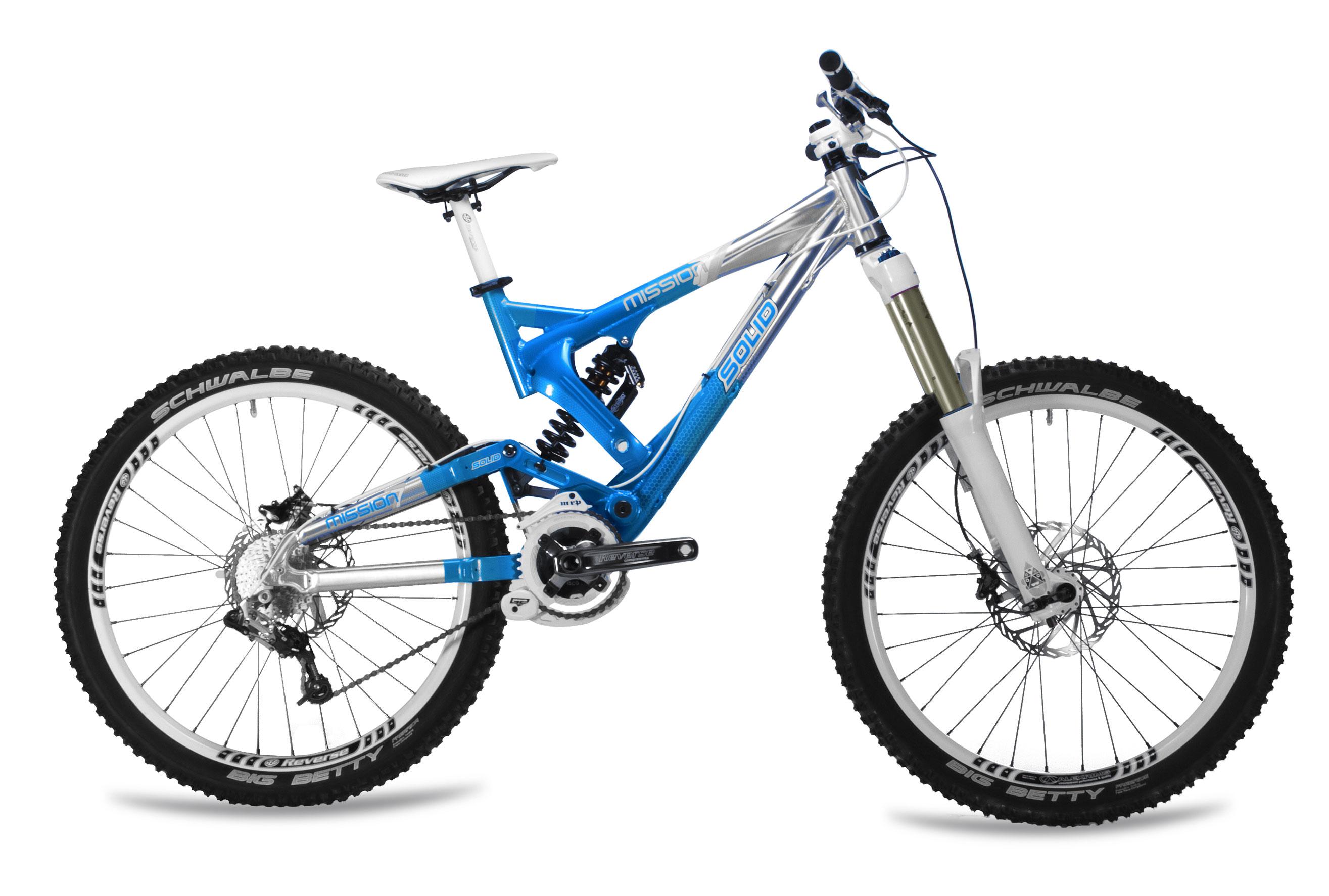 Foto Downhill Solid Bikes Mission 7 BPS gris/azul , azul/plateado
