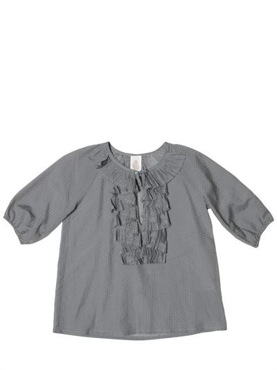 Foto dqueen camisa de algodón muselina y flecos