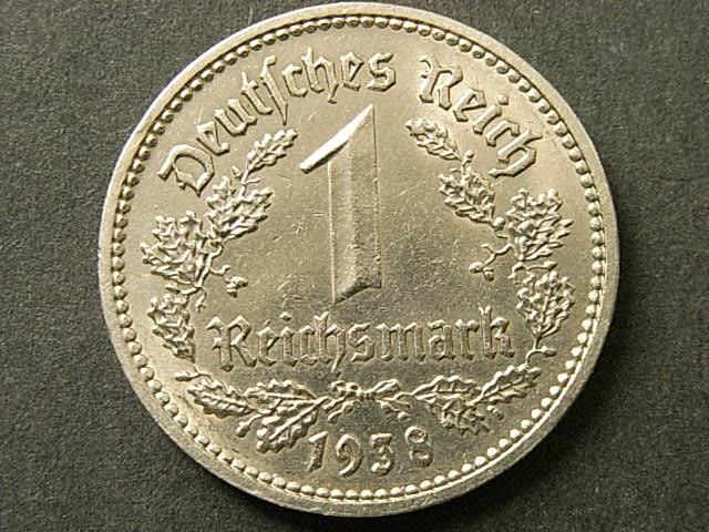 Foto Drittes Reich 1 Reichsmark 1938 F