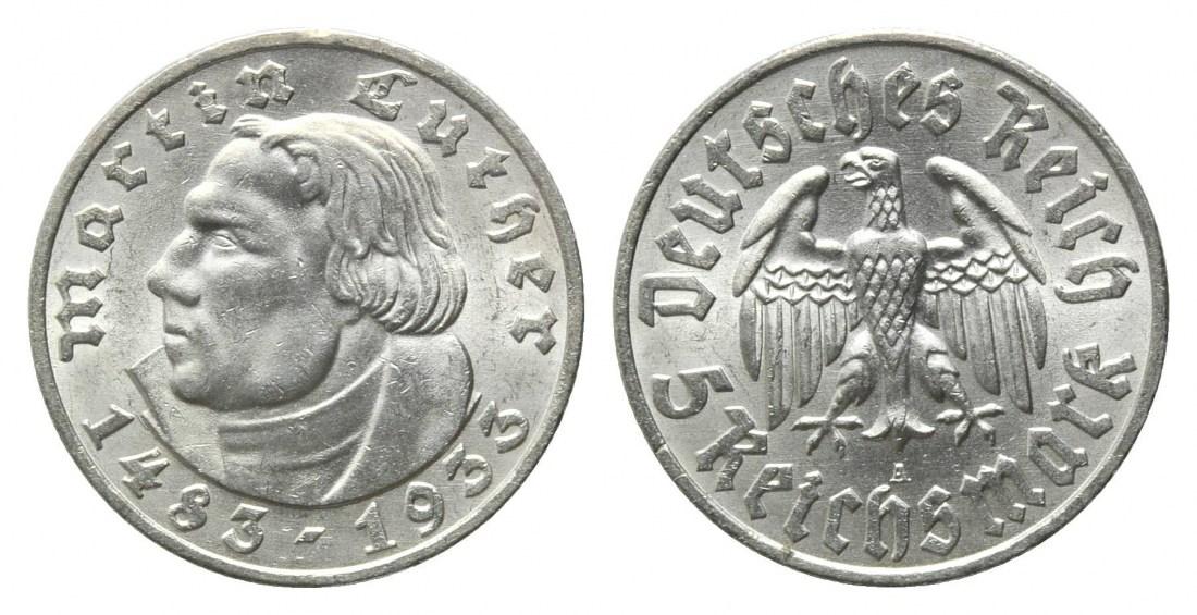Foto Drittes Reich, 5 Reichsmark 1933 A,
