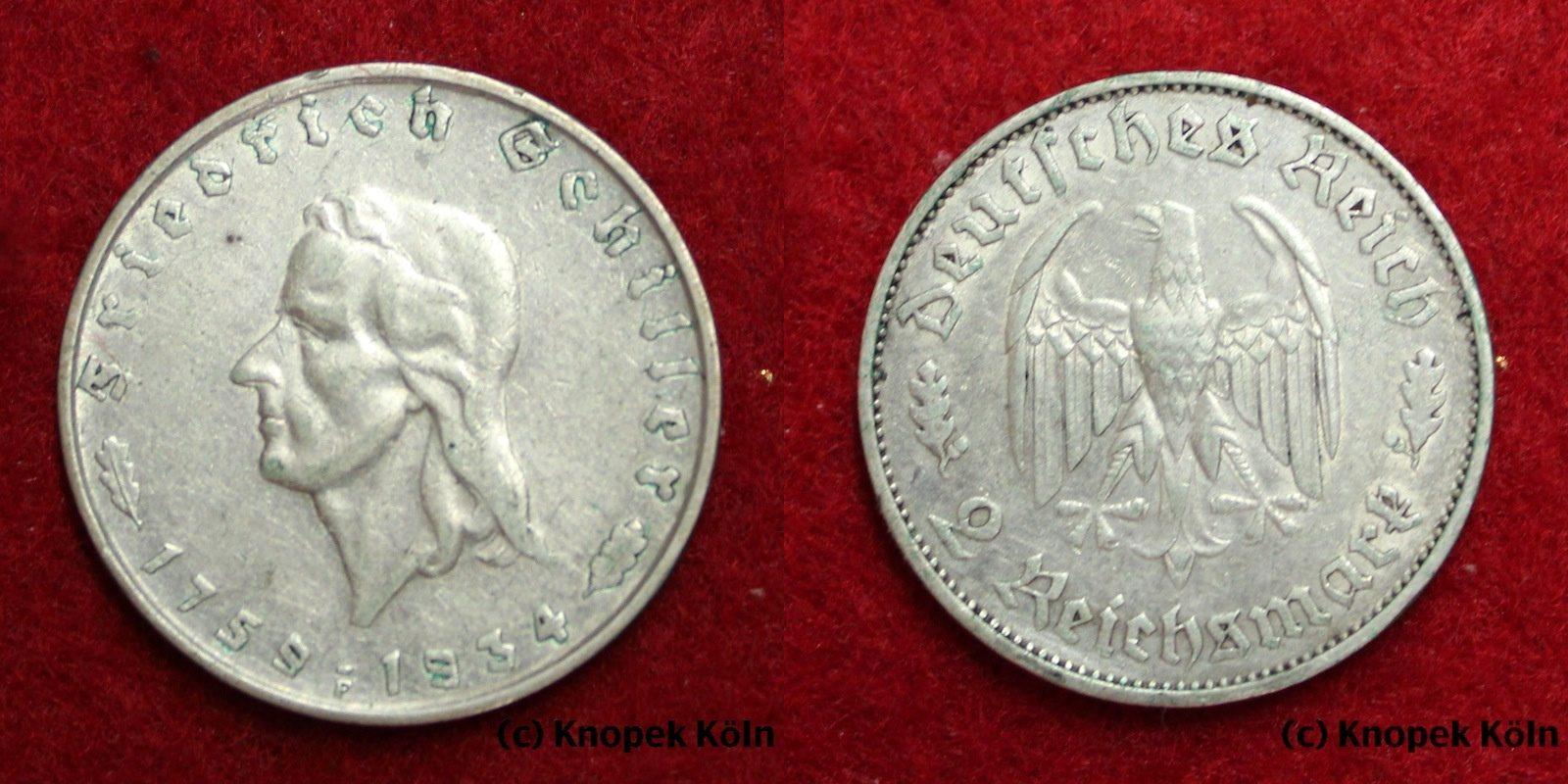 Foto Drittes Reich/3 Reich Dr 2 Reichsmark Rm 1934 F