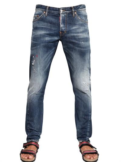 Foto dsquared jeans america kenny twist en denim ajustado 16.5cm