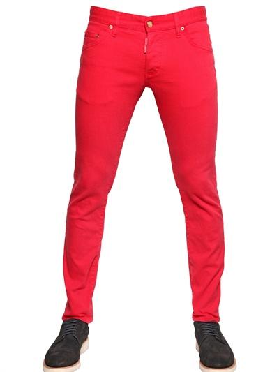Foto dsquared jeans bull de denim ajustado clement 16.5cm