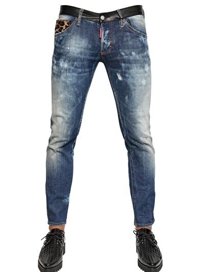 Foto dsquared jeans clement en denim ajustado 16.5cm