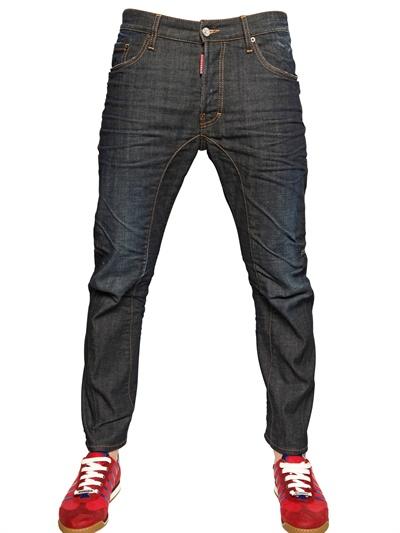 Foto dsquared jeans de denim ajustado de motociclista 17cm