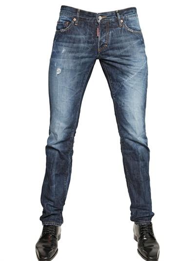 Foto dsquared jeans de denim de algodón picker slim fit denim
