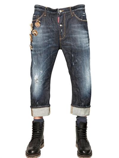 Foto dsquared jeans de denim lavado big dean's rookie 20cm