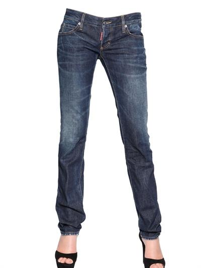 Foto dsquared jeans slim en algodón denim lavados