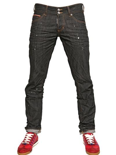 Foto dsquared jeans slim fit de denim pintado 19cm