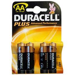 Foto Duracell MN1500PLUS-B4 Duracell Plus Alkaline Battery AA Size