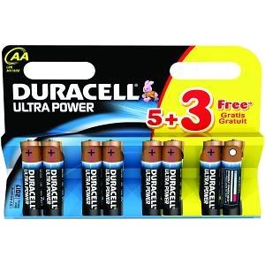 Foto Duracell MX1500B5+3 - ultra power aa 5 + 3 free pack