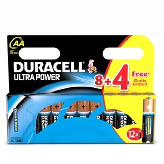 Foto DURACELL Pack 8+4 pilas Duracell AA 1.5V Ultra