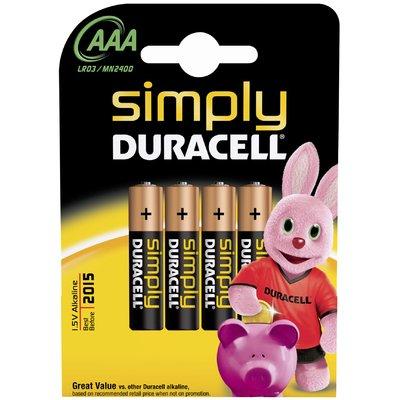 Foto duracell pila alcalina simply mn-2400 lr-03 pack 4 unidades