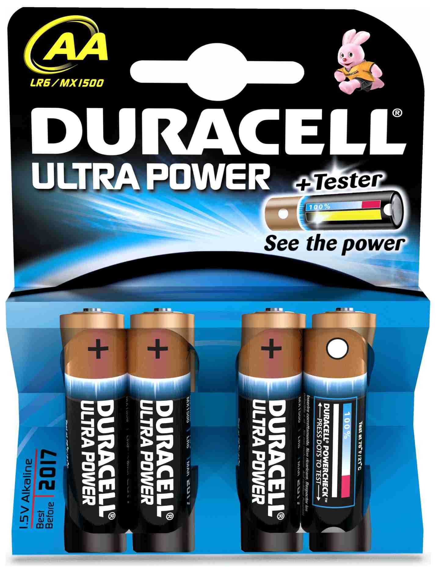 Foto Duracell Pila Alcalina Ultra Power AA (LR06)