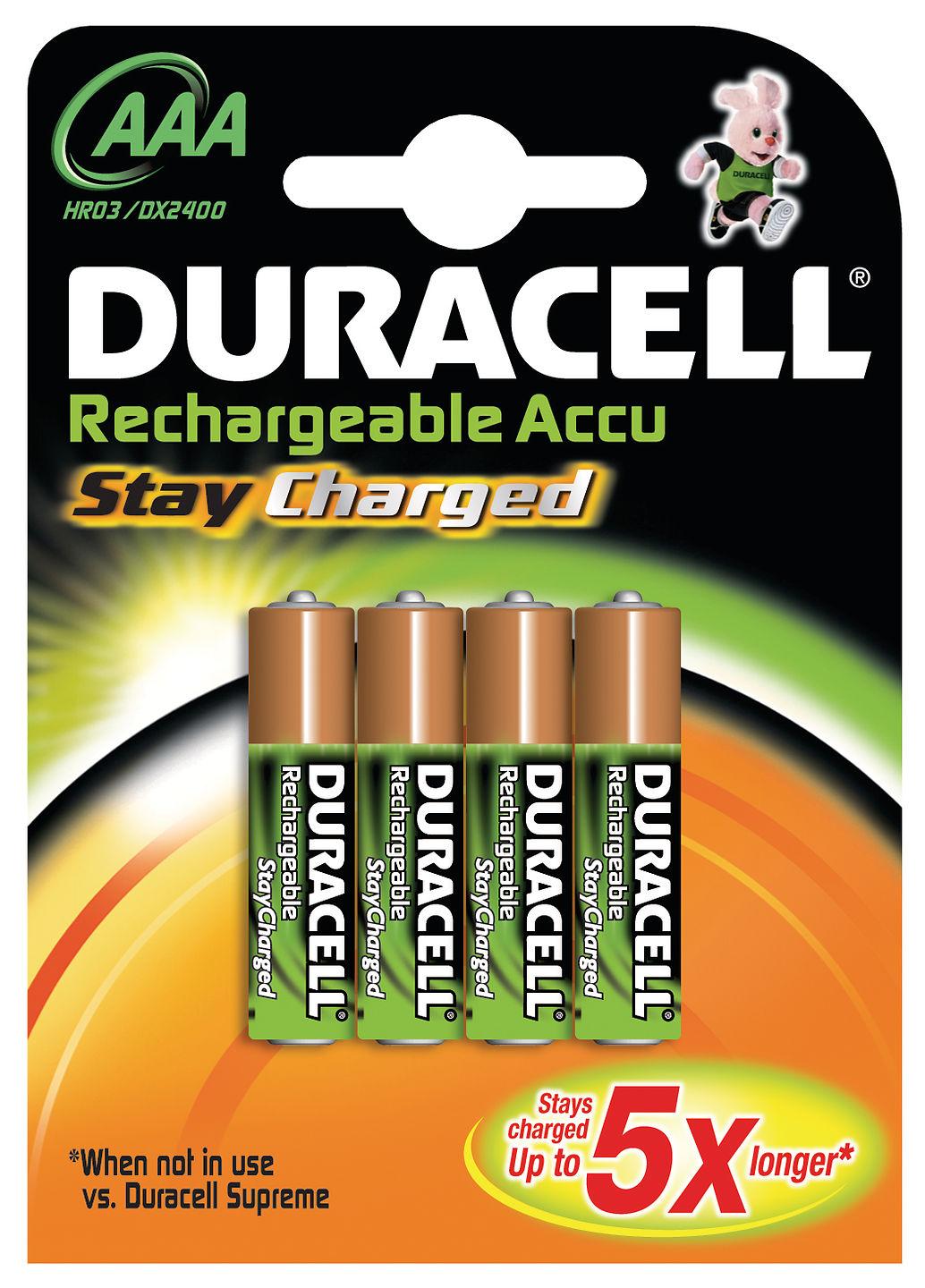 Foto Duracell Pilas Stay Charge AAA (LR03) B4