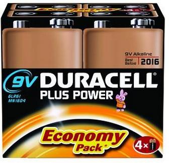 Foto Duracell Plus Power 9V 4 Pack
