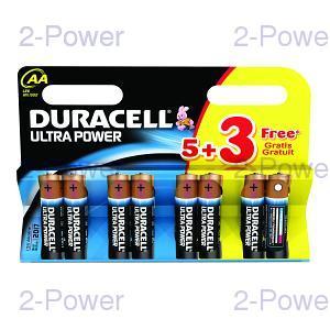 Foto Duracell ultra power aa 5 + 3 free pack
