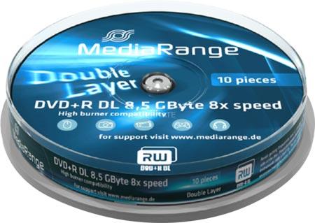 Foto Dvd+r Double Layer Mediarange 8x Cake 10 - 8,5gb - Mr466