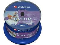 Foto DVD+R Verbatim 4,7GB 50pcs Pack 16x Spindel azo wide print retai