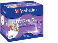 Foto DVD+R Verbatim 8,5GB 10pcs Pack double 8x wide printable retail