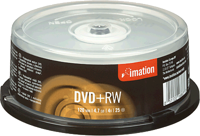 Foto DVD+RW 4,7GB 120min Imation 4x Bobina (25 uds)