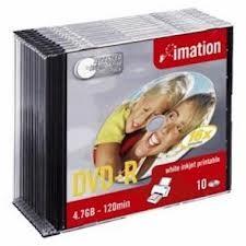 Foto Dvd-R Imation 4,7Gb 16X Slim (Pack 10 Ud) Imprimible Inkjet