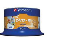 Foto DVD-R Verbatim 4,7GB 50pcs Spin injk Wide Print ID 16x