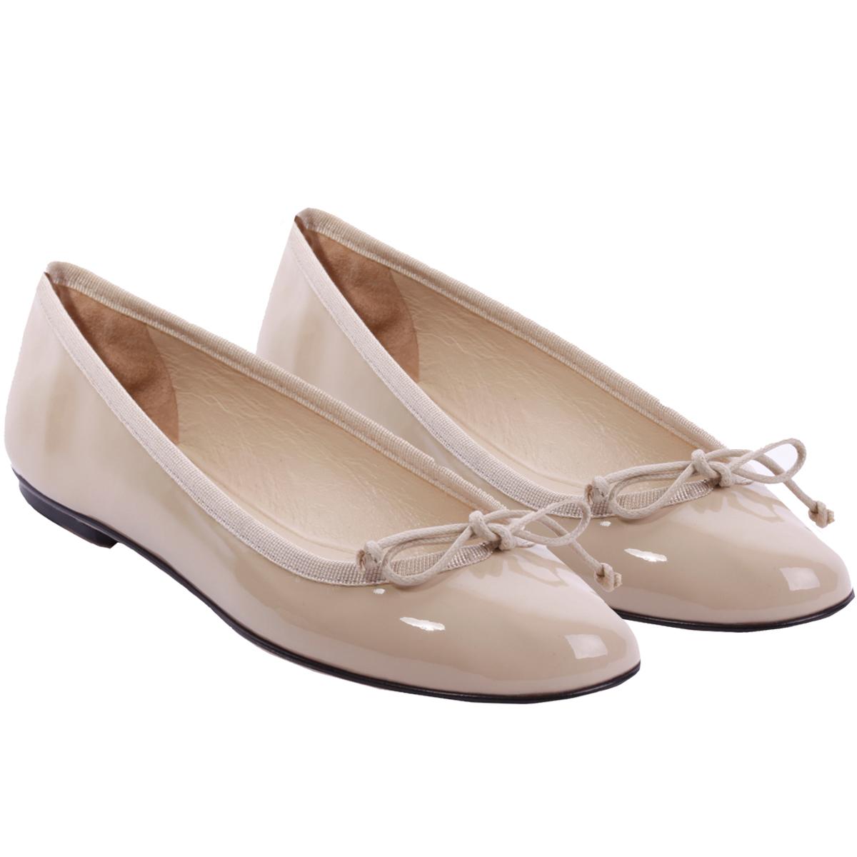 Foto D&G Beige Patent Leather Ballerina Pump-UK 7