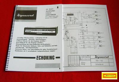 Foto Dynacord Echo-king- Operating Instruction Manual -rare-