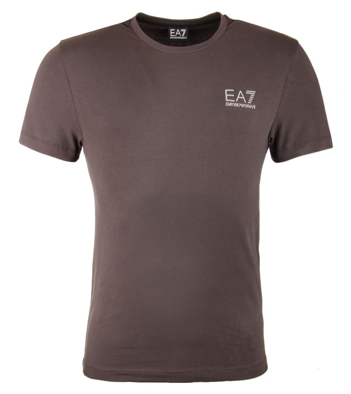 Foto EA7 Charcoal Grey Crew Neck Cotton T-Shirt