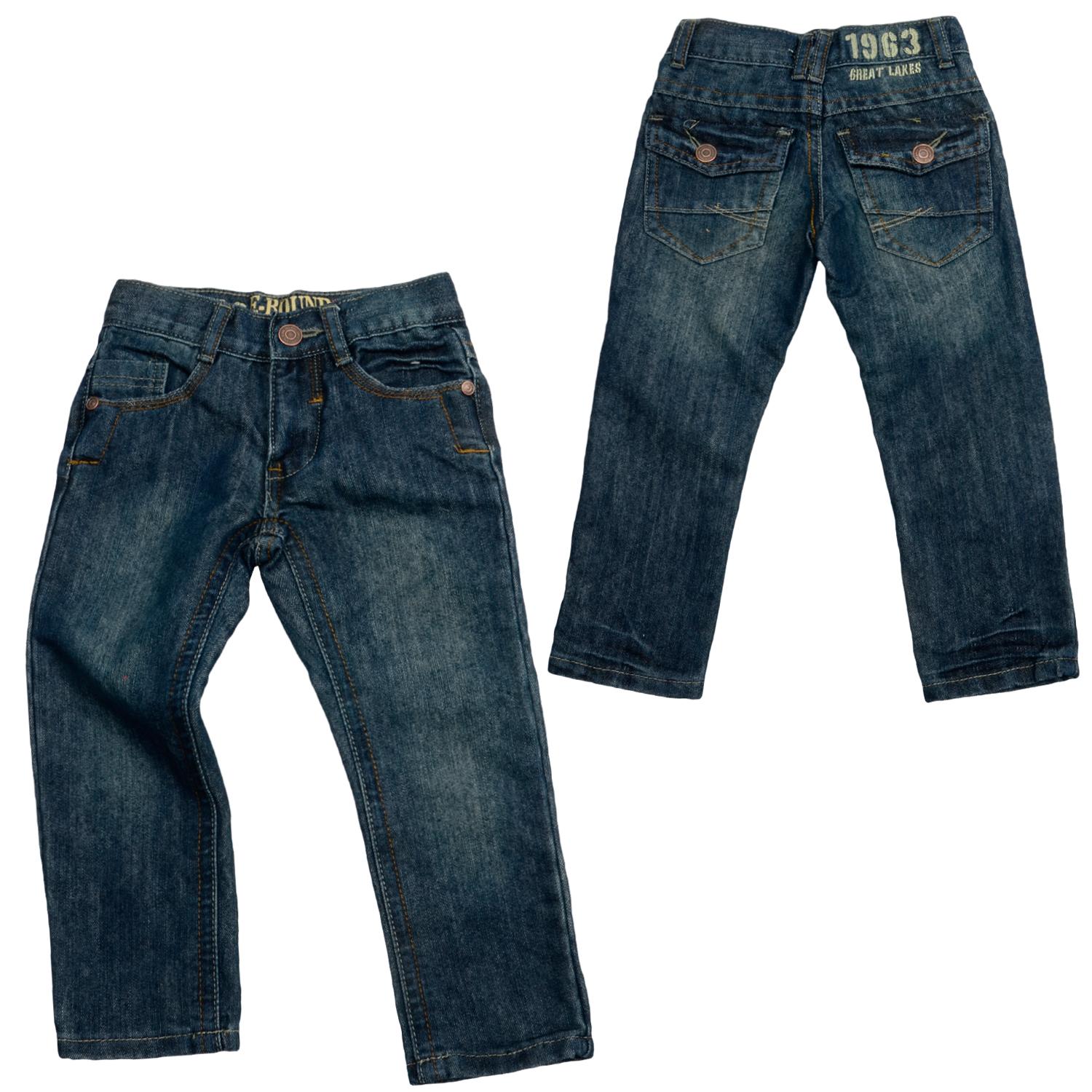 Foto Earthbound Boys Waistband Denim Jeans De Color Azul Oscuro