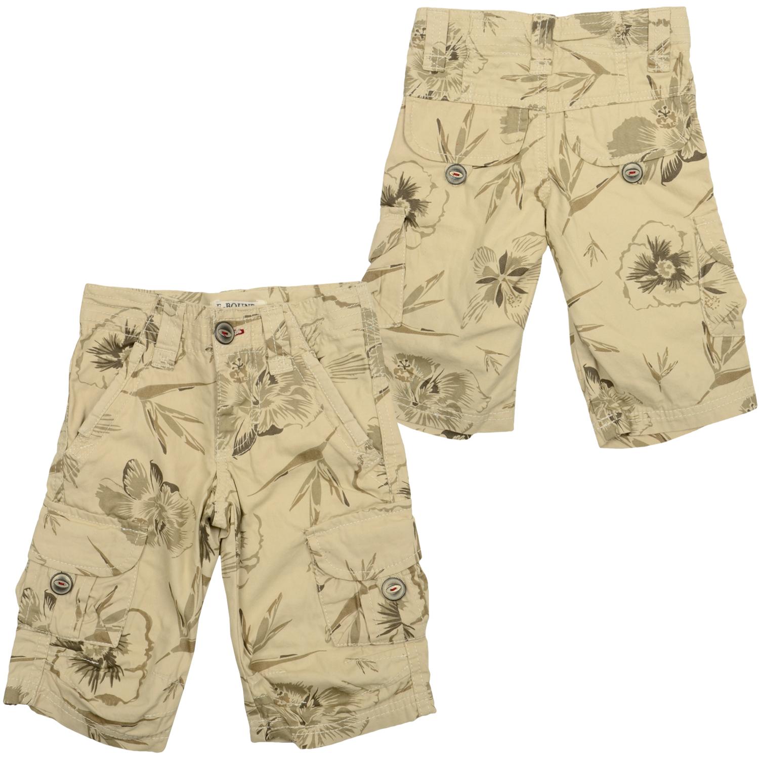Foto Earthbound Boys Waistband Flowers Bermuda Pantalones Cortos Beige